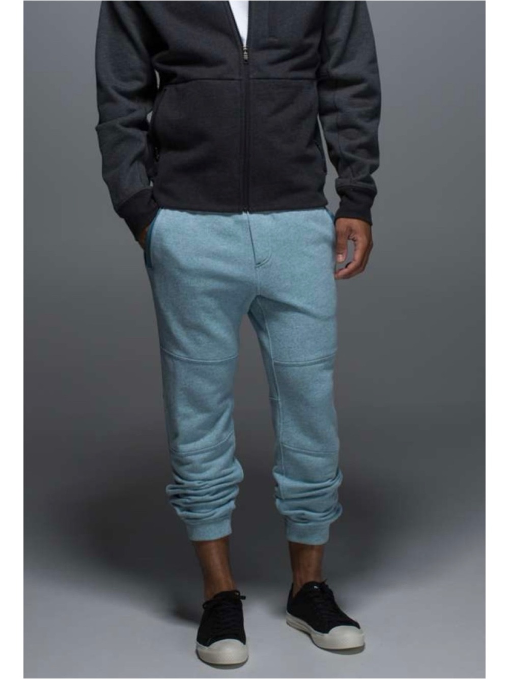 Lululemon Sundown French Terry Pant Size L Tofino Teal Drawstring Pockets Gym